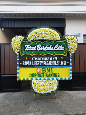 Papan Bunga Duka di Bakti Jaya