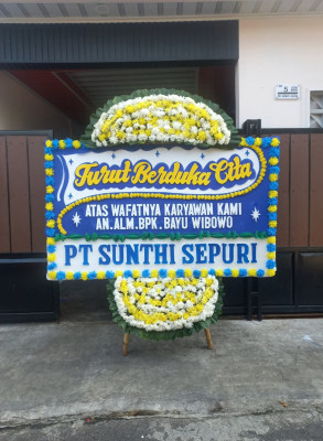 Papan Bunga Duka di Bakti Jaya