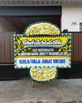 Papan Bunga Duka di Bakti Jaya